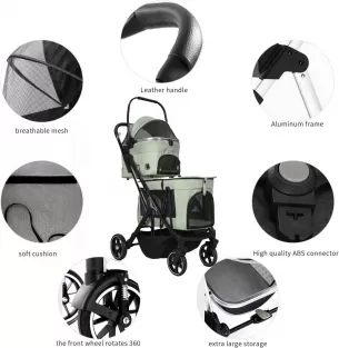Double Pet Stroller