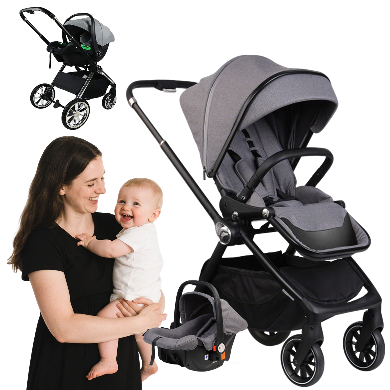 Carseat Big Wheel Stroller