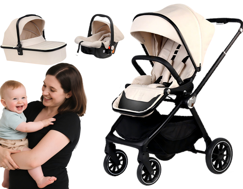 Luxury Stroller with Leather Handles